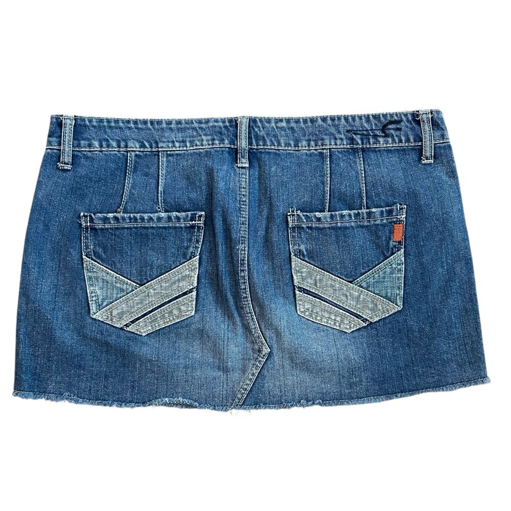 Y2K American Eagle Mini Skirt Womens 12 Distressed Elena Gilbert Boho Festival